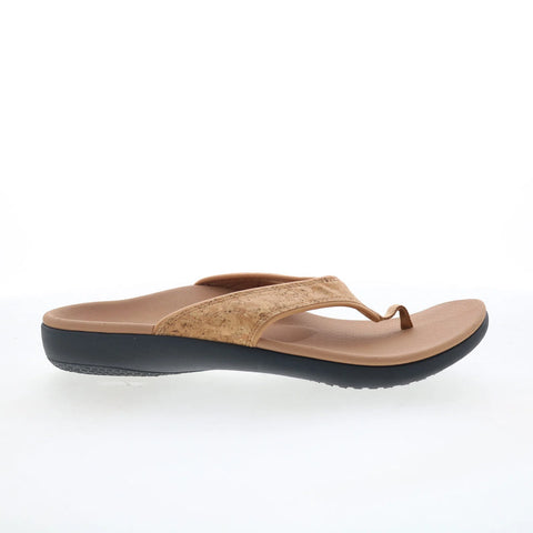 Spenco Yumi 2 Cork 20222 Womens Brown Synthetic Flip-Flops Sandals Shoes