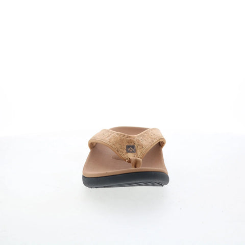 Spenco Yumi 2 Cork 20222 Womens Brown Synthetic Flip-Flops Sandals Shoes