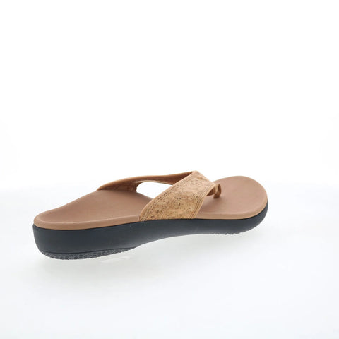 Spenco Yumi 2 Cork 20222 Womens Brown Synthetic Flip-Flops Sandals Shoes