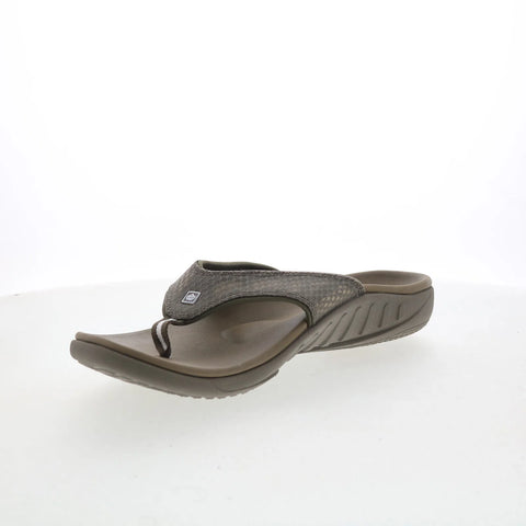 Spenco Yumi Breeze Major 39857 Mens Gray Synthetic Flip-Flops Sandals Shoes