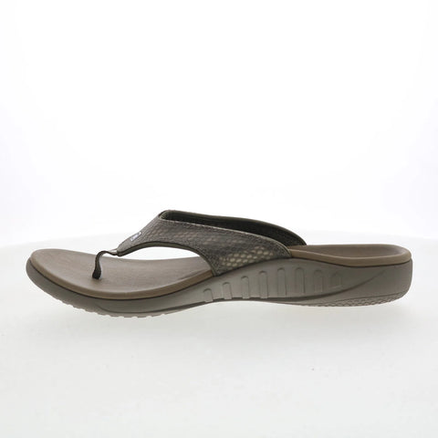 Spenco Yumi Breeze Major 39857 Mens Gray Synthetic Flip-Flops Sandals Shoes