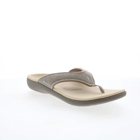 Spenco Yumi Canvas Major 39861 Mens Gray Synthetic Flip-Flops Sandals Shoes