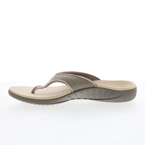 Spenco Yumi Canvas Major 39861 Mens Gray Synthetic Flip-Flops Sandals Shoes