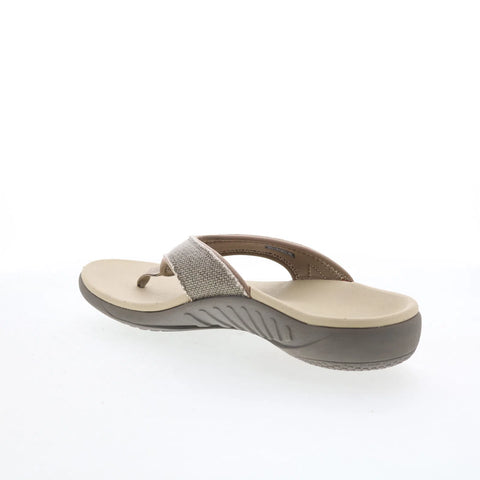 Spenco Yumi Canvas Major 39861 Mens Gray Synthetic Flip-Flops Sandals Shoes