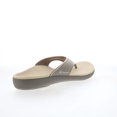 Spenco Yumi Canvas Major 39861 Mens Gray Synthetic Flip-Flops Sandals Shoes