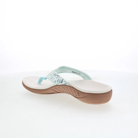 Spenco Yumi Dainty Floral Womens White Wide Flip-Flops Sandals Shoes