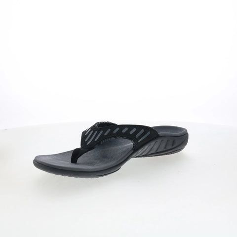 Spenco Yumi Tribal 39673 Mens Black Synthetic Slip On Flip-Flops Sandals Shoes