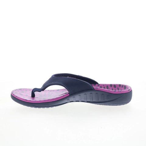 Spenco Yumi Wild SP1228OCH Womens Black Wide Flip-Flops Sandals Shoes