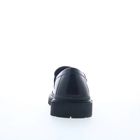 Steve Madden Zaccai Mens Black Leather Loafers & Slip Ons Penny Shoes