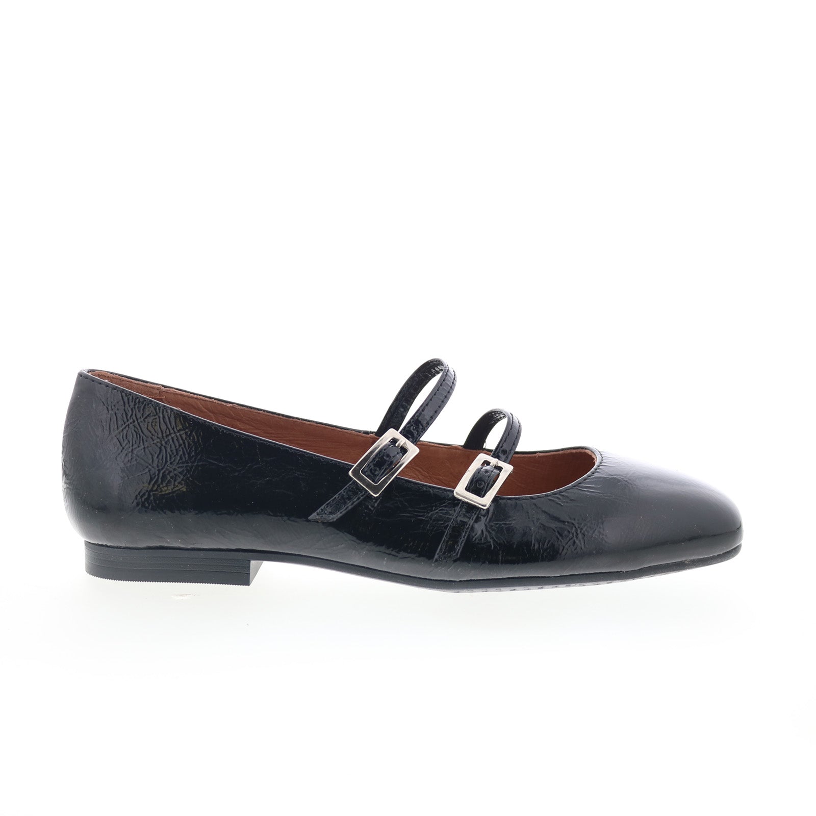 misha ミシャ zuzu ラティス 2Y Miz Mooz Zaida Womens Black Leather Hook & Loop Ballet Flats Shoes