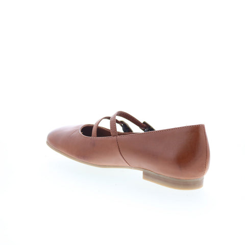 Miz Mooz Zaida Womens Brown Leather Hook & Loop Loafer Flats Shoes