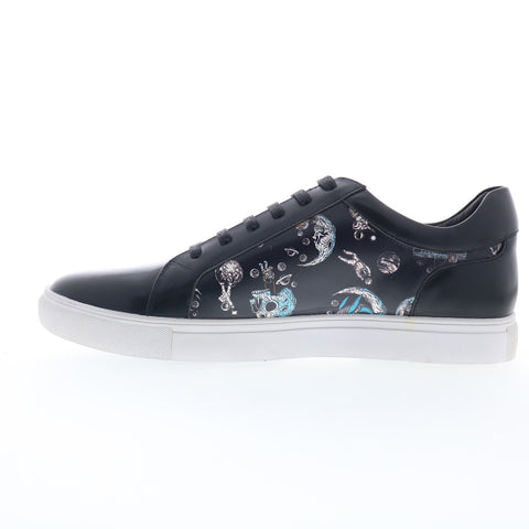 Robert Graham ZE700-152-69 Mens Black Leather Lifestyle Sneakers Shoes