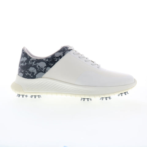 Robert Graham ZE700-364-08 Mens White Leather Lace Up Athletic Golf Shoes
