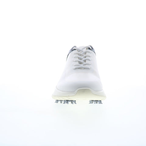 Robert Graham ZE700-364-08 Mens White Leather Lace Up Athletic Golf Shoes