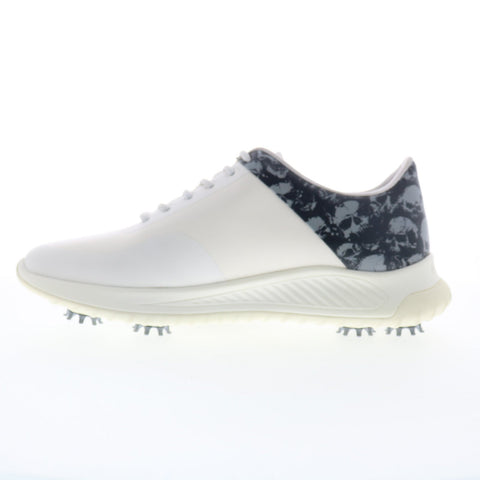 Robert Graham ZE700-364-08 Mens White Leather Lace Up Athletic Golf Shoes