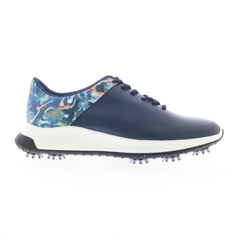 Robert Graham ZE700-364-72 Mens Blue Leather Lace Up Athletic Golf Shoes