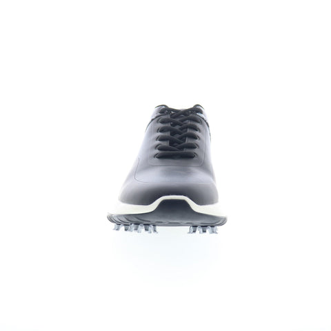Robert Graham Austwell Mens Black Leather Lace Up Athletic Golf Shoes