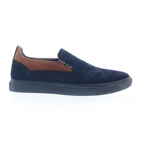 Robert Graham Planetary RG5687S Mens Blue Suede Lifestyle Sneakers Shoes