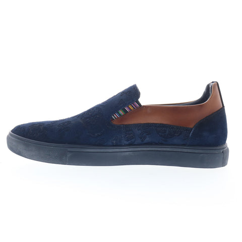 Robert Graham Planetary RG5687S Mens Blue Suede Lifestyle Sneakers Shoes