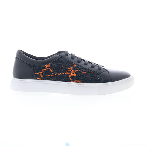 Robert Graham ZE700-73-P533 Mens Black Leather Lifestyle Sneakers Shoes