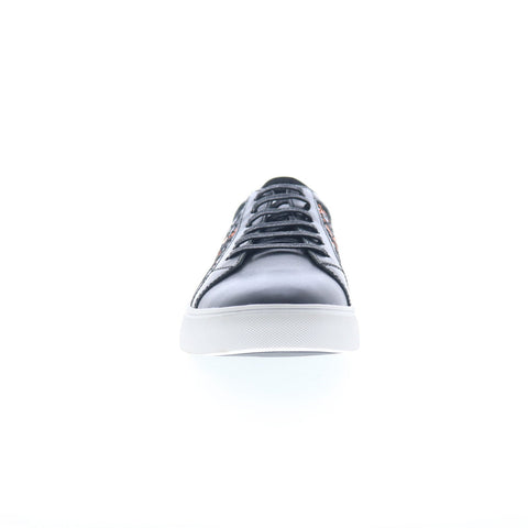 Robert Graham ZE700-73-P533 Mens Black Leather Lifestyle Sneakers Shoes