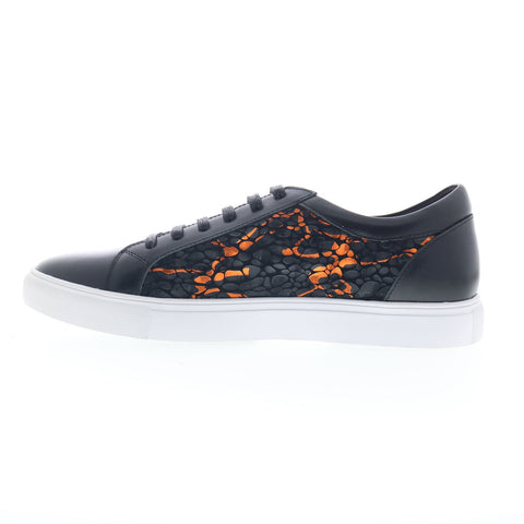 Robert Graham ZE700-73-P533 Mens Black Leather Lifestyle Sneakers Shoes