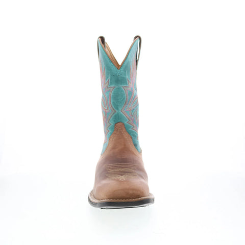 Justin Boots Zeke 11" Goat Square Toe Mens Brown Cowboy Western Boots