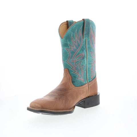 Justin Boots Zeke 11" Goat Square Toe Mens Brown Cowboy Western Boots
