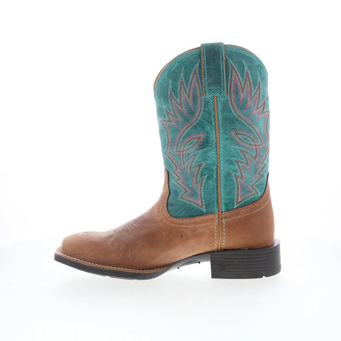 Justin Boots Zeke 11" Goat Square Toe Mens Brown Cowboy Western Boots