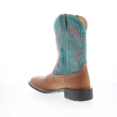Justin Boots Zeke 11" Goat Square Toe Mens Brown Cowboy Western Boots