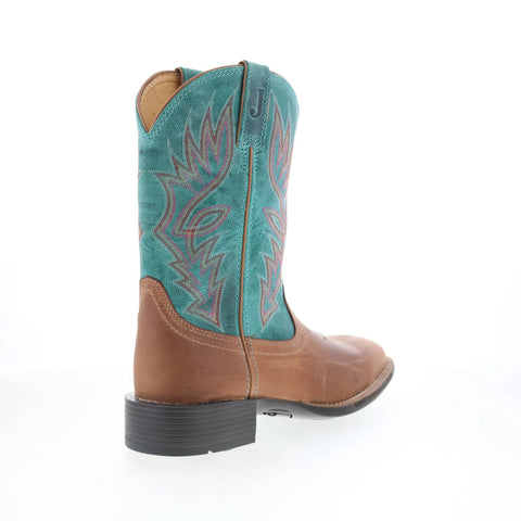 Justin Boots Zeke 11" Goat Square Toe Mens Brown Cowboy Western Boots