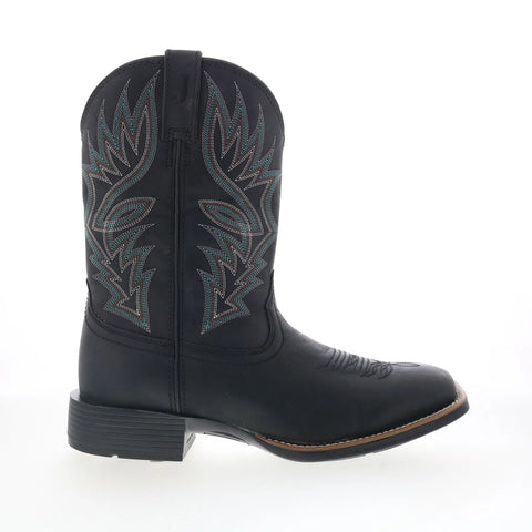 Justin Boots Zeke 11" Goat Leather UN7132 Mens Black Cowboy Western Boots