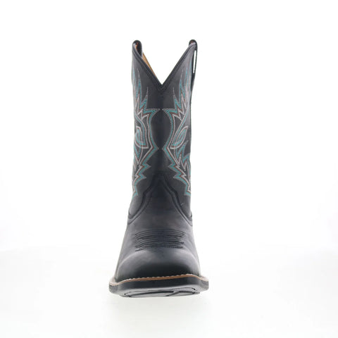 Justin Boots Zeke 11" Goat Leather UN7132 Mens Black Cowboy Western Boots
