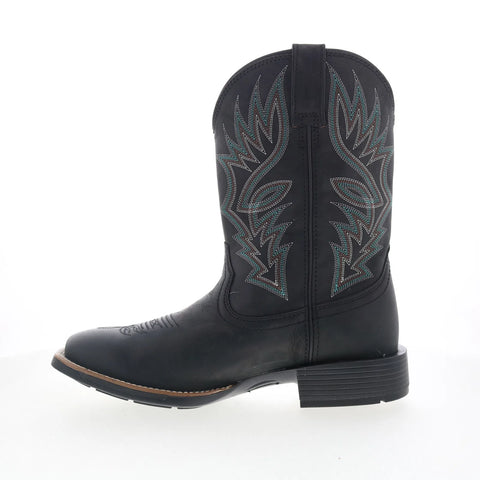 Justin Boots Zeke 11" Goat Leather UN7132 Mens Black Cowboy Western Boots