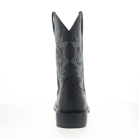 Justin Boots Zeke 11" Goat Leather UN7132 Mens Black Cowboy Western Boots