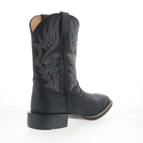 Justin Boots Zeke 11" Goat Leather UN7132 Mens Black Cowboy Western Boots