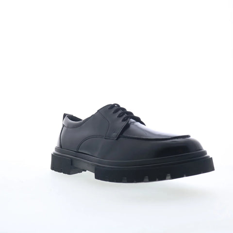 Steve Madden Zelle Mens Black Leather Oxfords & Lace Ups Casual Shoes