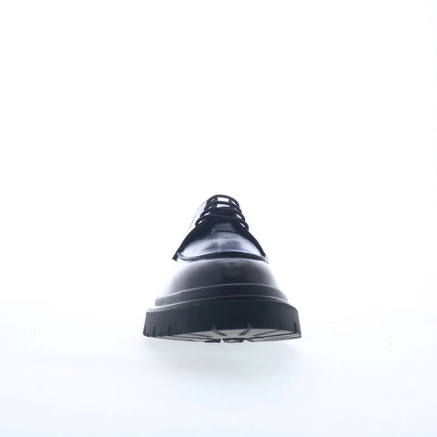 Steve Madden Zelle Mens Black Leather Oxfords & Lace Ups Casual Shoes