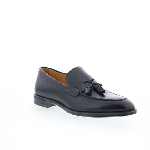 Zelli Italia Milano Tassel Loafer Calfskin Mens Black Loafers Casual Shoes
