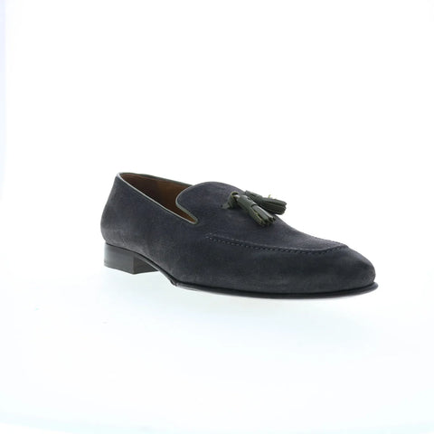 Pastori by Di Bianco Zeno Suede Mens Gray Loafers & Slip Ons Casual Shoes