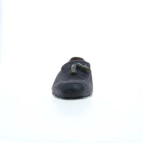 Pastori by Di Bianco Zeno Suede Mens Gray Loafers & Slip Ons Casual Shoes