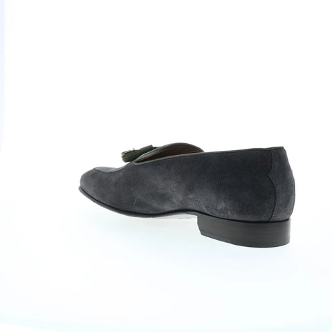 Pastori by Di Bianco Zeno Suede Mens Gray Loafers & Slip Ons Casual Shoes