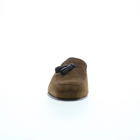 Pastori by Di Bianco Zeno Suede Mens Brown Loafers & Slip Ons Casual Shoes