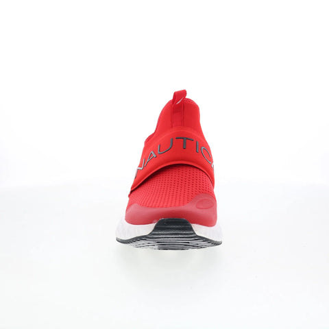 Nautica Zento EL2745 Mens Red Canvas Slip On Lifestyle Sneakers Shoes