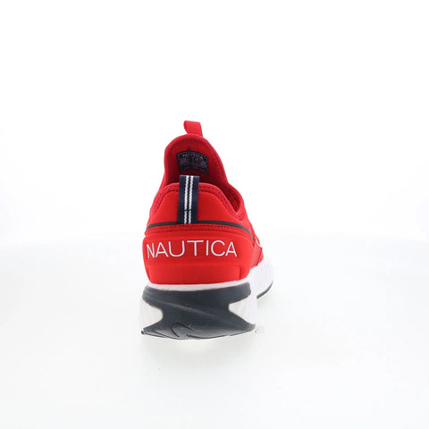 Nautica Zento EL2745 Mens Red Canvas Slip On Lifestyle Sneakers Shoes