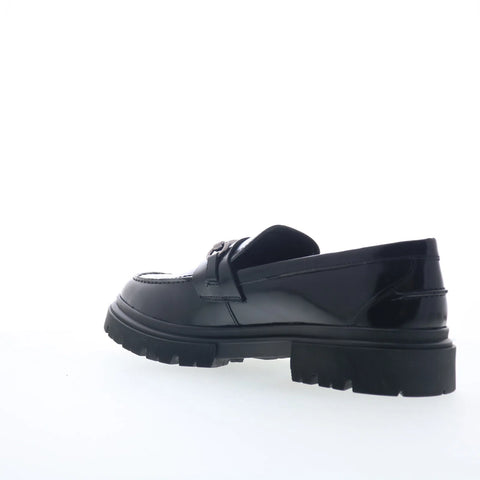 Steve Madden Zeus Mens Black Leather Loafers & Slip Ons Casual Shoes