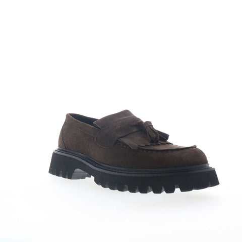 Steve Madden Zev ZEV01M1 Mens Brown Suede Loafers & Slip Ons Casual Shoes