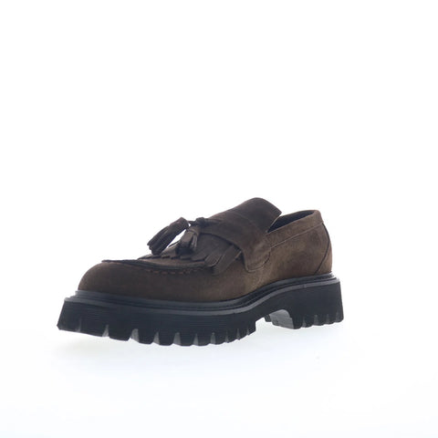 Steve Madden Zev ZEV01M1 Mens Brown Suede Loafers & Slip Ons Casual Shoes