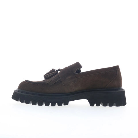 Steve Madden Zev ZEV01M1 Mens Brown Suede Loafers & Slip Ons Casual Shoes