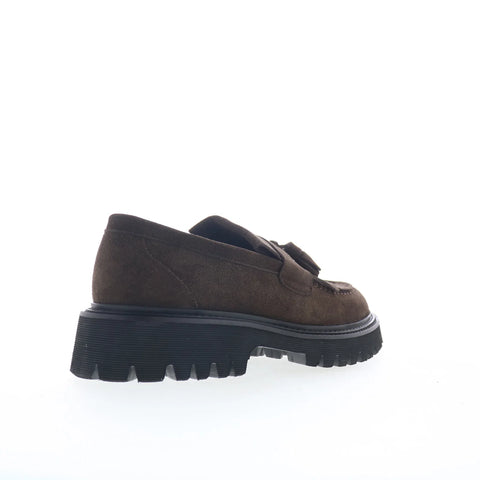 Steve Madden Zev ZEV01M1 Mens Brown Suede Loafers & Slip Ons Casual Shoes